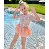 キッズ フラワープリント チュール ワンピース 水着 | OSYAREVO | 詳細画像16 