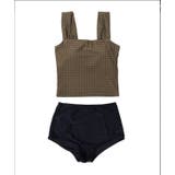 ブラウングラフチェック | タンキニ 水着 セットアップ レディース | OSYAREVO