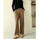 ブラウン | タック入り スウェット パンツ | OSYAREVO