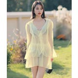 シアー×フリル ビジュー ビキニ 水着 レディース | OSYAREVO | 詳細画像8 