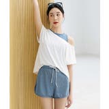 トップス付き リブ タンキニ 4点セット 水着 セットアップ レディース | OSYAREVO | 詳細画像12