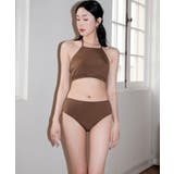 ロングスカート付き ハイネック リブ ビキニ 水着 セットアップ レディース | OSYAREVO | 詳細画像17 