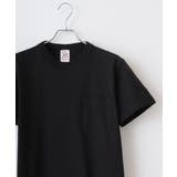 ディープブラック | CROSS & STITCH バインダーネックポケットTシャツ | TRUSS