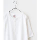 ホワイト | CROSS & STITCH マックスウェイト ヘンリーネック半袖Tシャツ | TRUSS