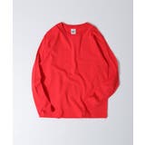 スーパーレッド | CROSS & STITCH マックスウェイトロングスリーブTシャツ | TRUSS