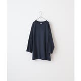 ネイビ- | CROSS & STITCH オープンエンド フットボール 七分袖Tシャツ | TRUSS