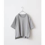 ヘザ-グレ- | CROSS & STITCH OEウィメンズオーバーTシャツ | TRUSS