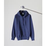 Pネイビー | CROSS&STITCH ピグメントP/Oパーカー | TRUSS