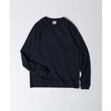 ネイビ- | CROSS & STITCH マックスウェイトロングスリーブTシャツ | TRUSS