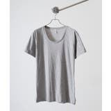 ヘザ-グレ- | TRUSS スリムフィットUネックTシャツ | TRUSS