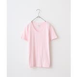 フロストピンク | TRUSS スリムフィットVネックTシャツ | TRUSS