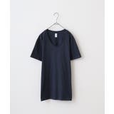 ネイビ- | TRUSS スリムフィットVネックTシャツ | TRUSS