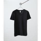 ブラック | TRUSS スリムフィットVネックTシャツ | TRUSS