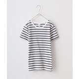ホワイト×ブラック | TRUSS ナローボーダーTシャツ | TRUSS