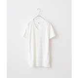 オフホワイト | TRUSS トライブレンドVネックTシャツ | TRUSS