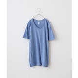 ヘザーブルー | TRUSS トライブレンドVネックTシャツ | TRUSS