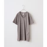 ヘザーブラウン | TRUSS トライブレンドVネックTシャツ | TRUSS