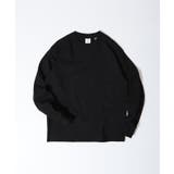 ディープブラック | CROSS & STITCH USAコットン ロンT/長袖Tシャツ | TRUSS