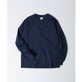 ネイビ- | CROSS & STITCH USAコットン ロンT/長袖Tシャツ | TRUSS