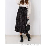 [A]ブラック | チェック マーメイドスカート きれいめ | Fetch