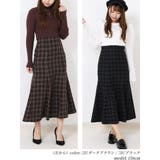 [D]ダークブラウン | チェック マーメイドスカート きれいめ | Fetch