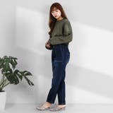 [B]ネイビー | 裏起毛パンツ テーパードパンツ デニムパンツ | Fetch
