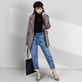 [C]ブルー | 裏起毛パンツ テーパードパンツ デニムパンツ | Fetch