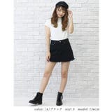 [A]ブラック | デニムスカートパンツ きれいめ 可愛い | Fetchcollectionボトムス専門店