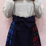 【2018秋冬新作】両端チェック配色切り替えラップタックロングスカート78丈 | Fetchcollectionボトムス専門店 | 詳細画像12