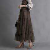 ティアードジャンパースカート チュール切替 ワンピース | Fetchcollectionボトムス専門店 | 詳細画像3