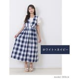 ホワイト×ネイビー | ボリュームタック Vネック ジャンスカ | Fetch
