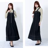 デニム ステッチ使い フレアージャンスカ | Fetchcollectionボトムス専門店 | 詳細画像8