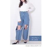 ライトオンスデニム 破れ加工ペインターワイドバギーパンツ | Fetch | 詳細画像4