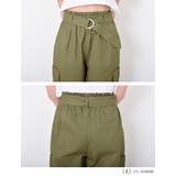 綿ツイル 共ベルト付き カーゴポケ付ワイドパンツ | Fetch | 詳細画像9