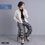 起毛チェック パイピングリボン結び パラシュートパンツ | Fetch | 詳細画像4