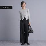 ウエストレースアップデザイン イージーワイドパンツ フェイクウール合繊 | Fetchcollectionボトムス専門店 | 詳細画像7 