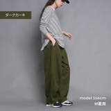 プルオンタック コクーンバレルレッグ 綿ツイル生地 | Fetch | 詳細画像2
