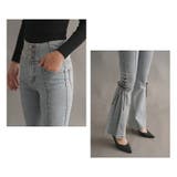 レースアップフレアパンツ  ストレッチデニム スエードコード | Fetchcollectionボトムス専門店 | 詳細画像10 