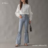 レースアップフレアパンツ  ストレッチデニム スエードコード | Fetchcollectionボトムス専門店 | 詳細画像4 