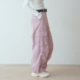 合皮ベルトカーゴパンツ スタッズ付 紐垂れデザイン | Fetchcollectionボトムス専門店 | 詳細画像3 