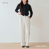 ウエスト調節ワイドパンツ  ハート金具付き センタープレス | Fetchcollectionボトムス専門店 | 詳細画像2 