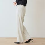 ウエスト調節ワイドパンツ  ハート金具付き センタープレス | Fetchcollectionボトムス専門店 | 詳細画像3 