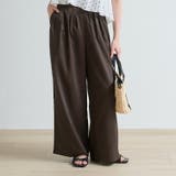 ４本タック入りワイドスラックス  ワイドパンツ レディース | Fetchcollectionボトムス専門店 | 詳細画像3 