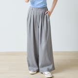 ４本タック入りワイドスラックス  ワイドパンツ レディース | Fetchcollectionボトムス専門店 | 詳細画像5 