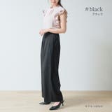 ４本タック入りワイドスラックス  ワイドパンツ レディース | Fetchcollectionボトムス専門店 | 詳細画像8 