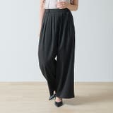 ４本タック入りワイドスラックス  ワイドパンツ レディース | Fetchcollectionボトムス専門店 | 詳細画像9 