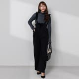 [A]ブラック | サスペンダー付き ワイドパンツ きれいめ | Fetchcollectionボトムス専門店