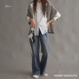 ラインフリンジ切替ベルボトムフレアパンツ  スラブデニム フリンジパネルシームラ… | Fetchcollectionボトムス専門店 | 詳細画像2 