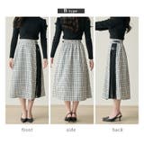 合皮バックル付 シフォンプリーツ切替 スカート | Fetchcollectionボトムス専門店 | 詳細画像13