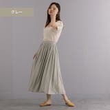 麻混 最強素材のギャザーロングスカート 85cm丈 | Fetchcollectionボトムス専門店 | 詳細画像6 